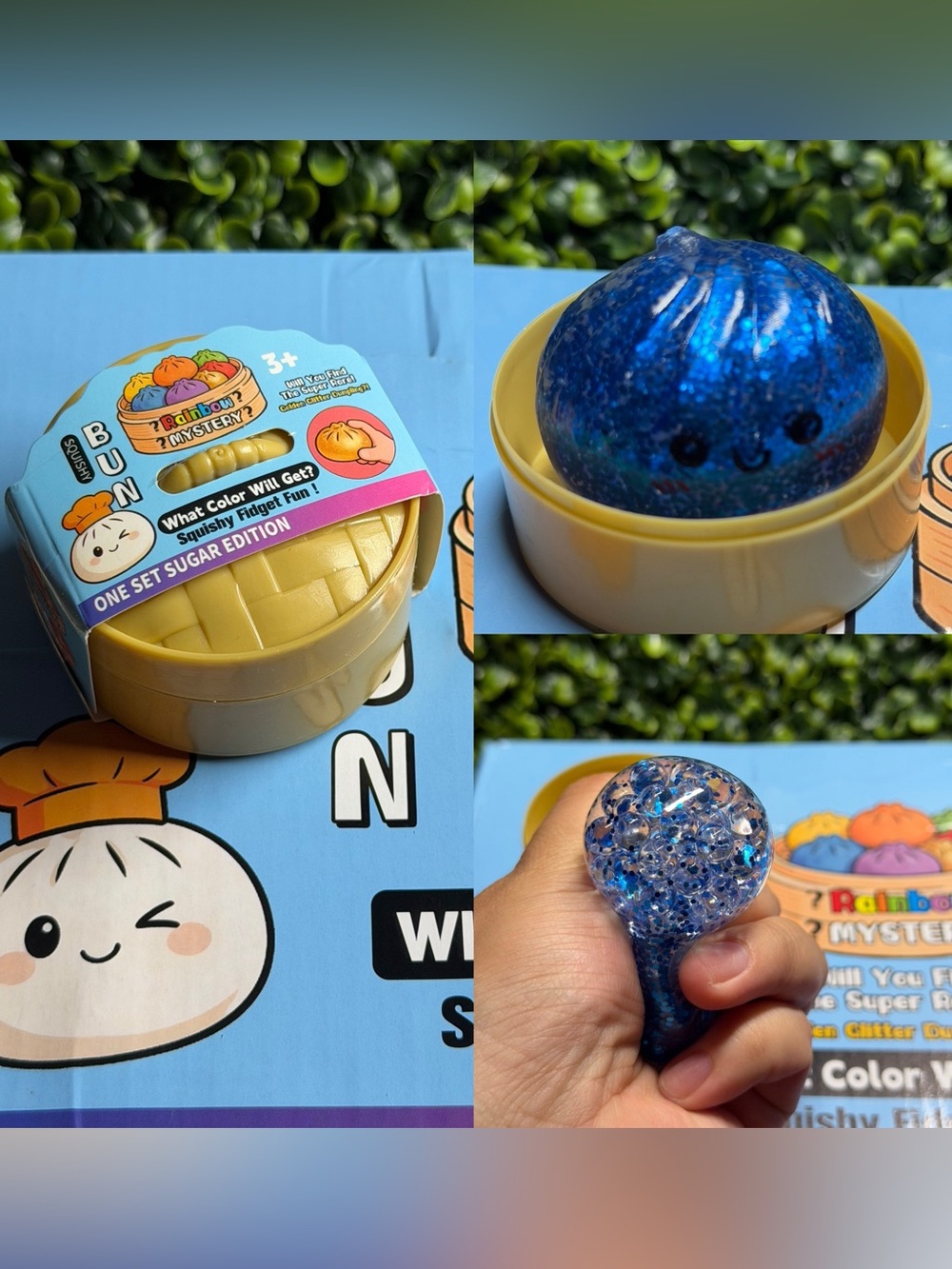Mini Rainbow Mystery Squishy Fidget Toy - Blue